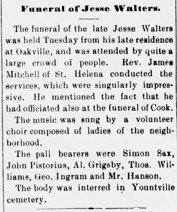 Obituary for Jesse Walters